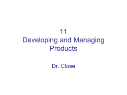 10 Product Management & New Product Development