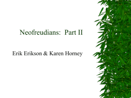 Neofreudians: Part II