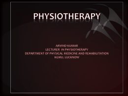 PHYSIOTHREAPY - King George's Medical University