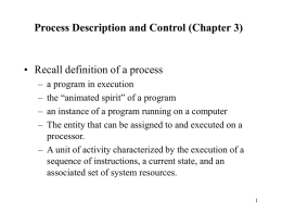 Process (Chapter 3) - Department of Computer Science, HKBU