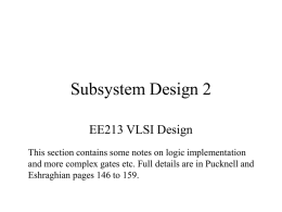 Subsystem Design 2 - Electronic Engineering Intranet