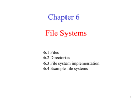 File Systems - Guangdong University of Technology