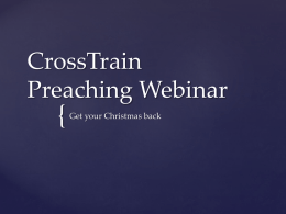 CrossTrain Preaching Webinar