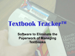 Textbook Tracker - Bellevue School District