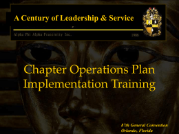 The Standing Orders of Alpha Phi Alpha Fraternity