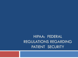 HIPAA Security - University of Kansas