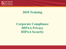HIPAA Health Information Portability & Accountability Act