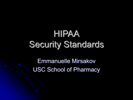 HIPAA Security Standards - Pro Pharma Pharmaceutical