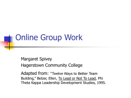 Online Group Work - Maryland Faculty Online