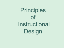 Principles of Instructional Design - Higgins Consulting
