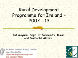 Rural Development Programme – 2007
