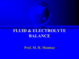 FLUID & ELECTROLYTE BALANCE