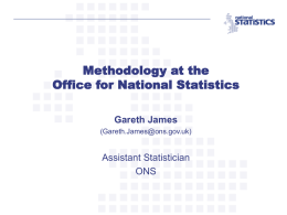 Methodology at the Office for National Statistics