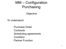 MM - Configuration