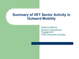 Queensland VET Sector Outward Mobility Audit