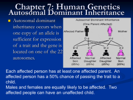Chapter 7: Human Genetics - Father Michael McGivney