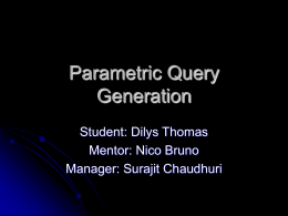 Parametric Query Generation