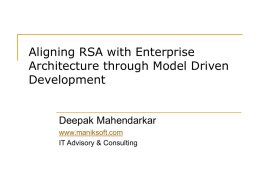 Aligning RSA with Enterprise Architecture through Model