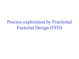 Reduced Factorial Design (RFD)