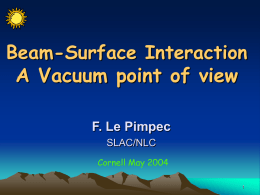 Beam-surface interaction
