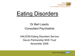 Eating Disorders - Peninsula MRCPsych