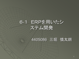 6‐1 ERP統合パッケージを用いたシステム開発