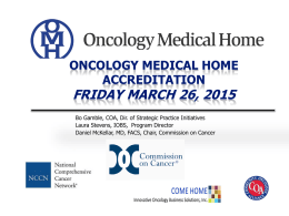 Michigan OMH Meeting - Community Oncology Alliance
