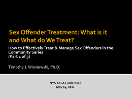 Reentry of sex offenders