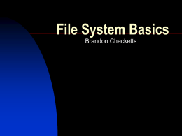 File System Basics - University of Georgia