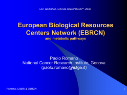 EBRCN & CABRI - NETTAB Workshops