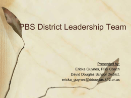 PBS District Leadership Team - Santa Clara County Office