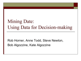 Using Data for Decision-making