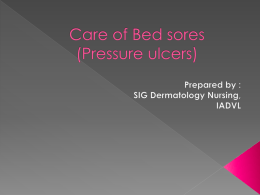 Care of Bed sores (Pressure ulcers)