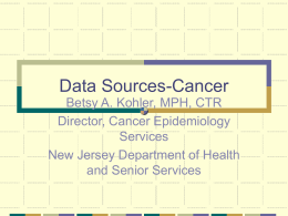 Data Sources-Cancer - Rutgers University