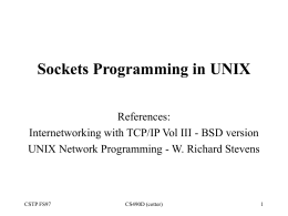 Sockets Programming in UNIX