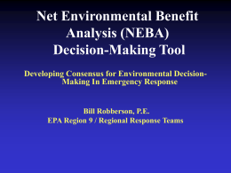 Net Environmental Benefit Analysis for Decision Makers