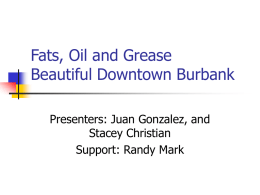 Fats, Oil and Grease Beautiful Downtown Burbank