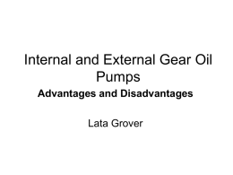 Internal and External Gear Oil Pumps