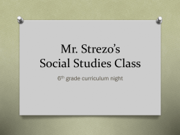 Mr. Strezo’s social studies class