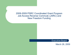 PSRC’s 2004 Process to Distribute STP/CMAQ Funds