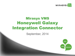 Mirasys VMS Galaxy Connector
