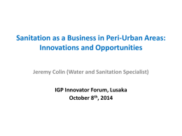 Sanitation as a Business in Peri