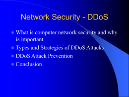 Network Security - DDoS