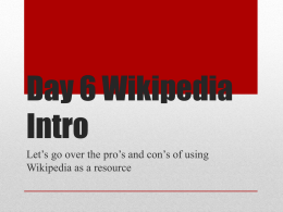 Day 6 Wikipedia Intro - Minnesota Literacy Council