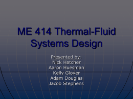 ME 414 Thermal System Design