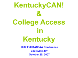 College Access in Kentucky