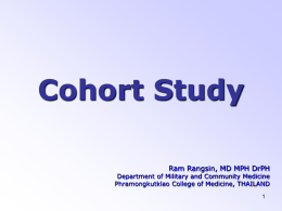 Analytic Epidemiology III Cohort Study