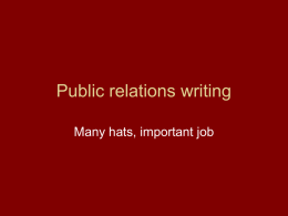 Public relations writing