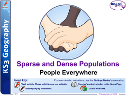 Sparse and Dense Populations