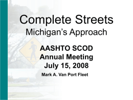 2008 Van Port Fleet 1 - AASHTO - Subcommittee on Design
